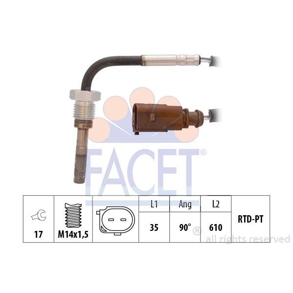 Facet Sensor, Temperatura Dos Gases de Escape - 22.0067