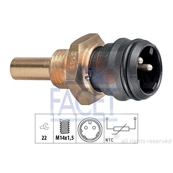 Facet Sensor, Temperatura do Líquido de Refrig - 7.3183