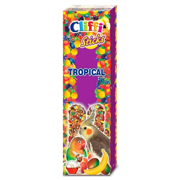 Cliffi Sticks para Grandes Periquitos com Frutos e Mel 150g