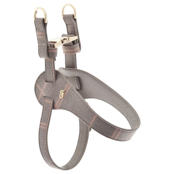 Ferribiella Peitoral Mokka Cinza/rosa Cães Medium