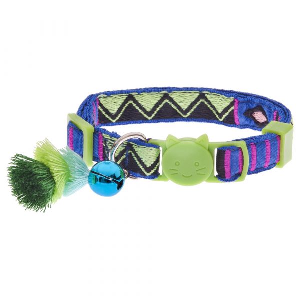 Ferribiella Coleira Bohemian para Gatos Verde 20-30 cm/10 mm