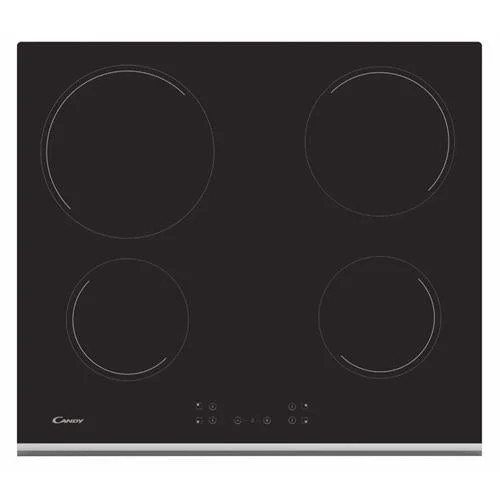 Placa Vitrocerâmica Candy CH64XB | 4 Zonas, Preto