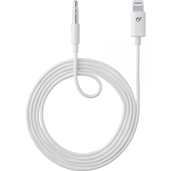 Cellularline Cabo Auxiliar 3.5mm/Lightning 1m Branco