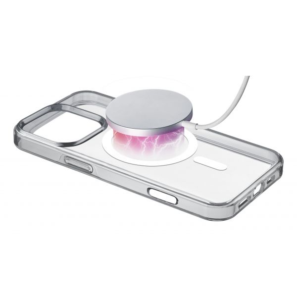 Cellular Line Capa Gloss Mag para iPhone 16 Pro Clear/Black