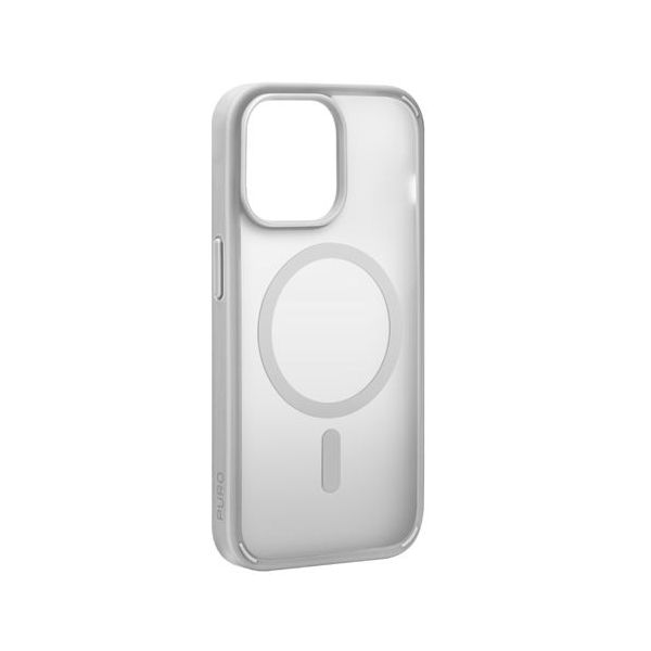 Puro Capa com Magsafe para Apple iphone 15 Pro Max Prateada