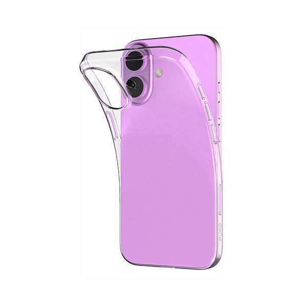 Puro Capa Silicone Nude 0.3 para iPhone 16 Plus Clear