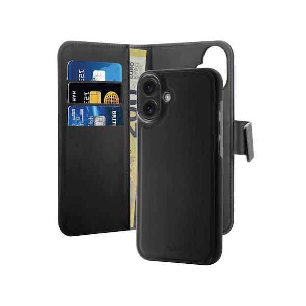 Puro Capa Pele para iPhone 16 Black