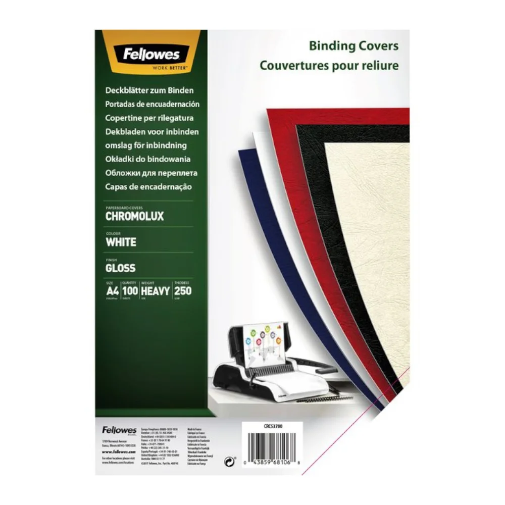Cartolina A4 250gr Cromolux 1 Face Branco Cx 100un