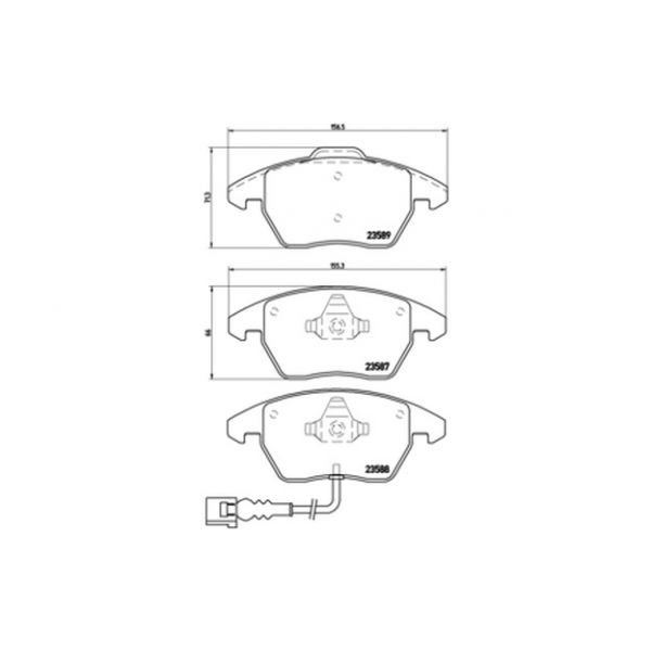 Brembo - P 85 075 - Jogo 4 pastilhas travão disco dianteiro - 8020584058787
