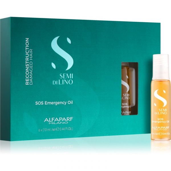 Alfaparf Milano Semi di Lino Reconstruction SOS Emergency Oil 6x13ml