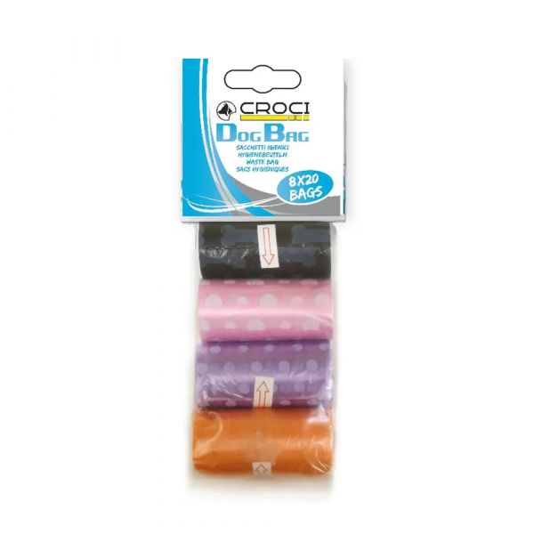 Croci Sacos de Dejetos com Padrões 8 Rolos x 20 Sacos