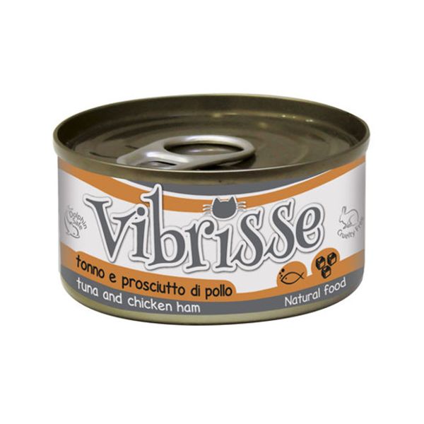 Ração Húmida Vibrisse Tuna & Chicken Ham Cat 70g