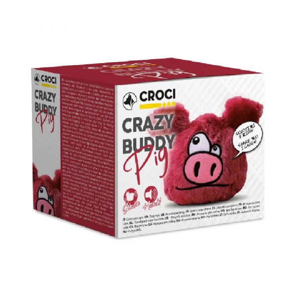 Croci Peluche Interativo Crazy Buddy Pig para Cães