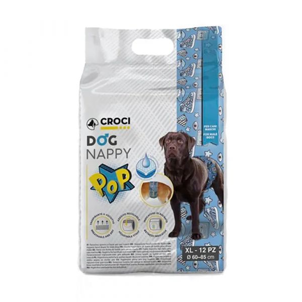 Croci Cintas Higienicas Descartáveis Pop para Cães Machos XL
