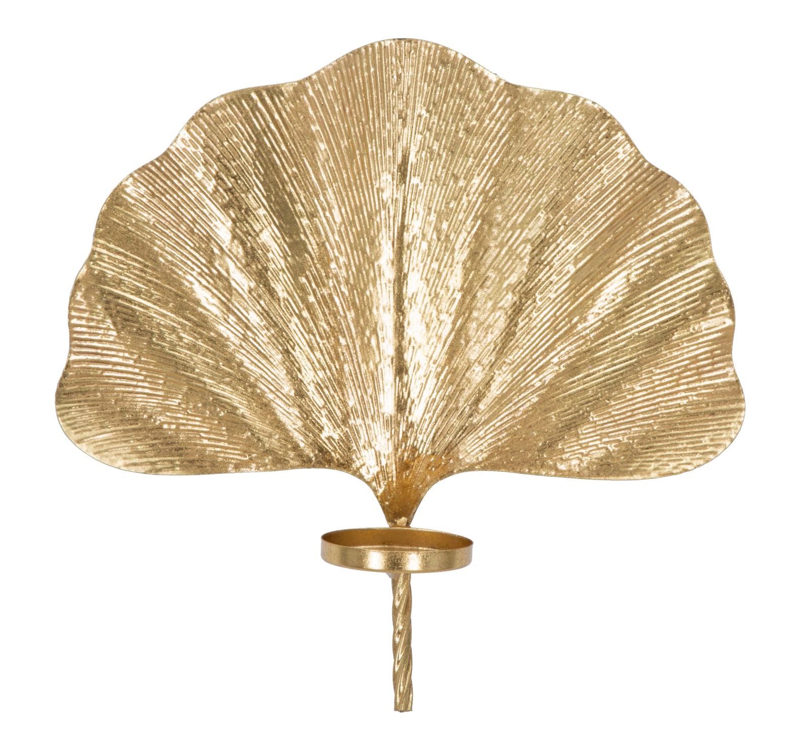 Porta velas de Parede Glam Folha Cm 41x11,5x40