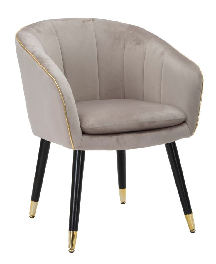 Poltrona Paris Grigia Dourado Cm 62x58x78