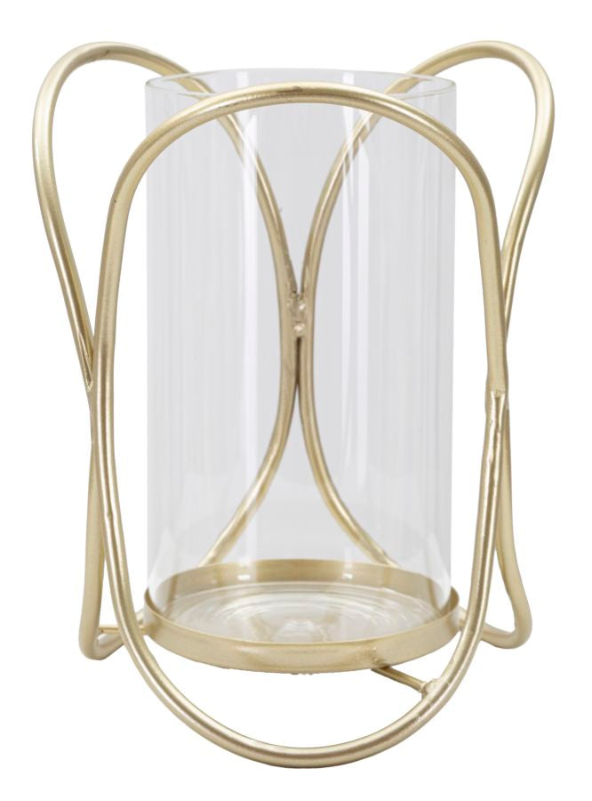 Porta velas Glox Dourado Cm ø 16x21,5