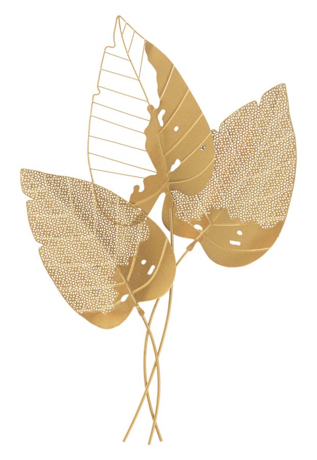Painel em Ferro Autumn Folha Dourado Cm 53x4x84,5
