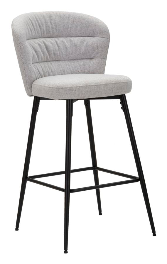 Banco Bar Losanna Grigio Conjunto 2 Un. Cm 52x59x108