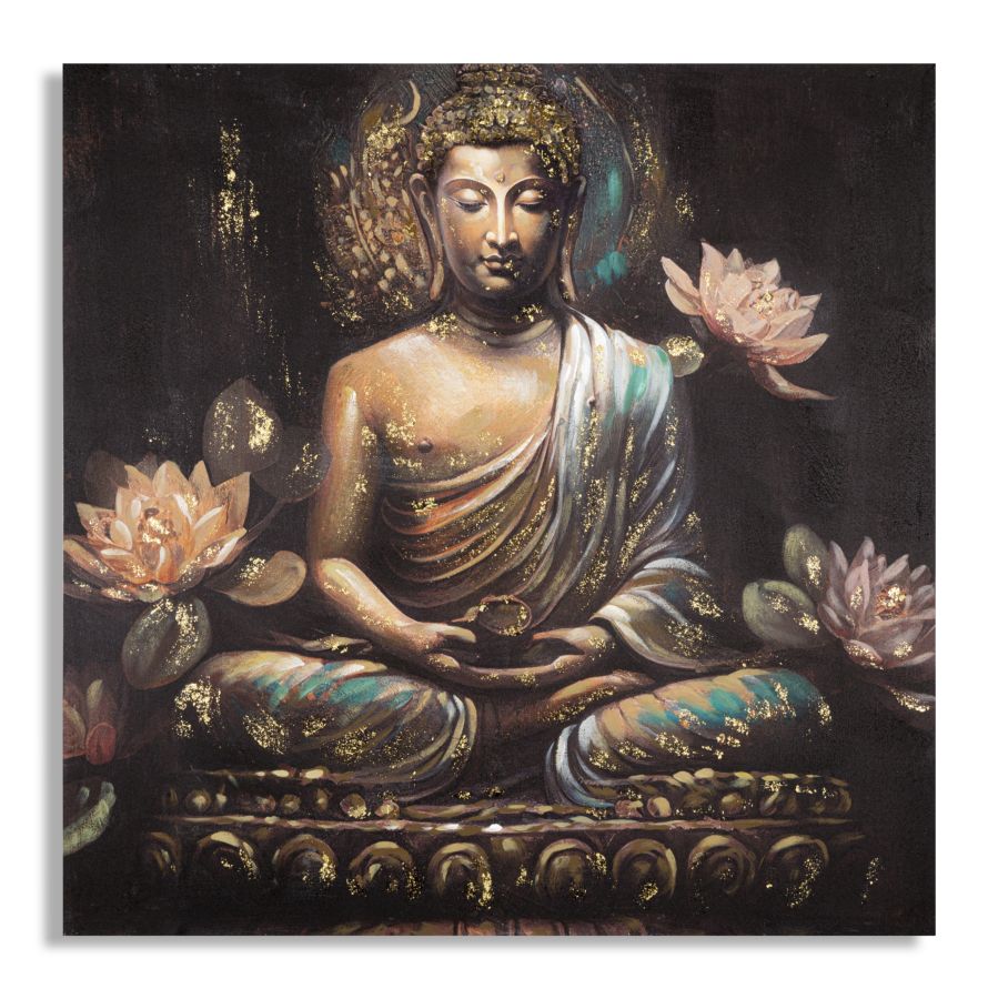 Pintura Sobre Tela Buda -A- Cm 100x3x100