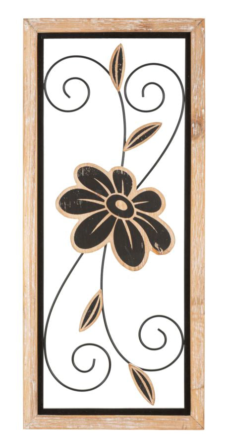 Painel em Ferro E Madeira Koman -A- Cm 26x2,5x60