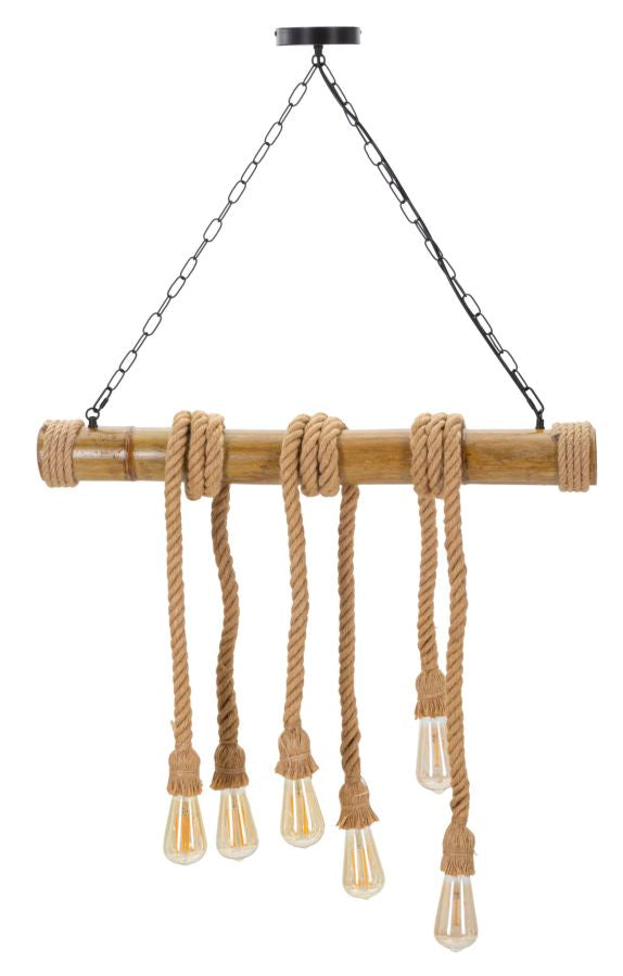 Candeeiro de Teto Bamboo Rope Cm 80x15x120