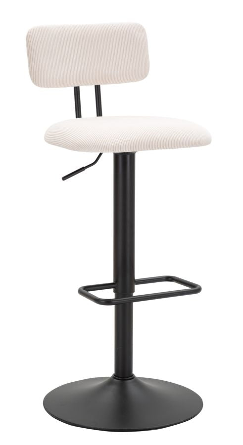 Banco Bar Light Branco Cm 41x47,5x85-106,5(seduta Cm 61-83) Conjunto 2pcs