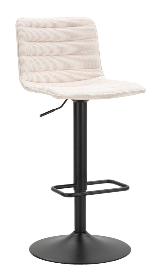 Banco Bar High Branco Cm 43x49,5x85,5-107(seduta Cm 61-82,5) Conjunto 2pcs