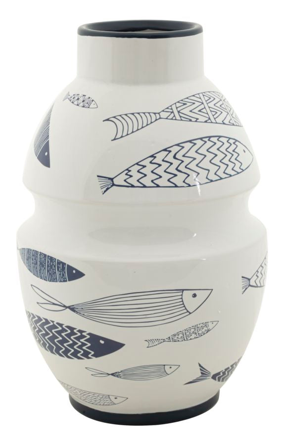 Jarra Cerâmica Fish Cm ø 21x31