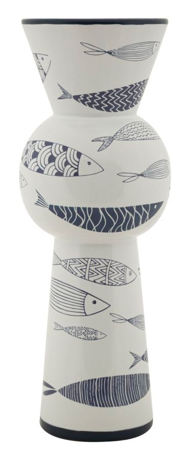 Jarra Cerâmica Fish Tall Cm ø 14x38,5