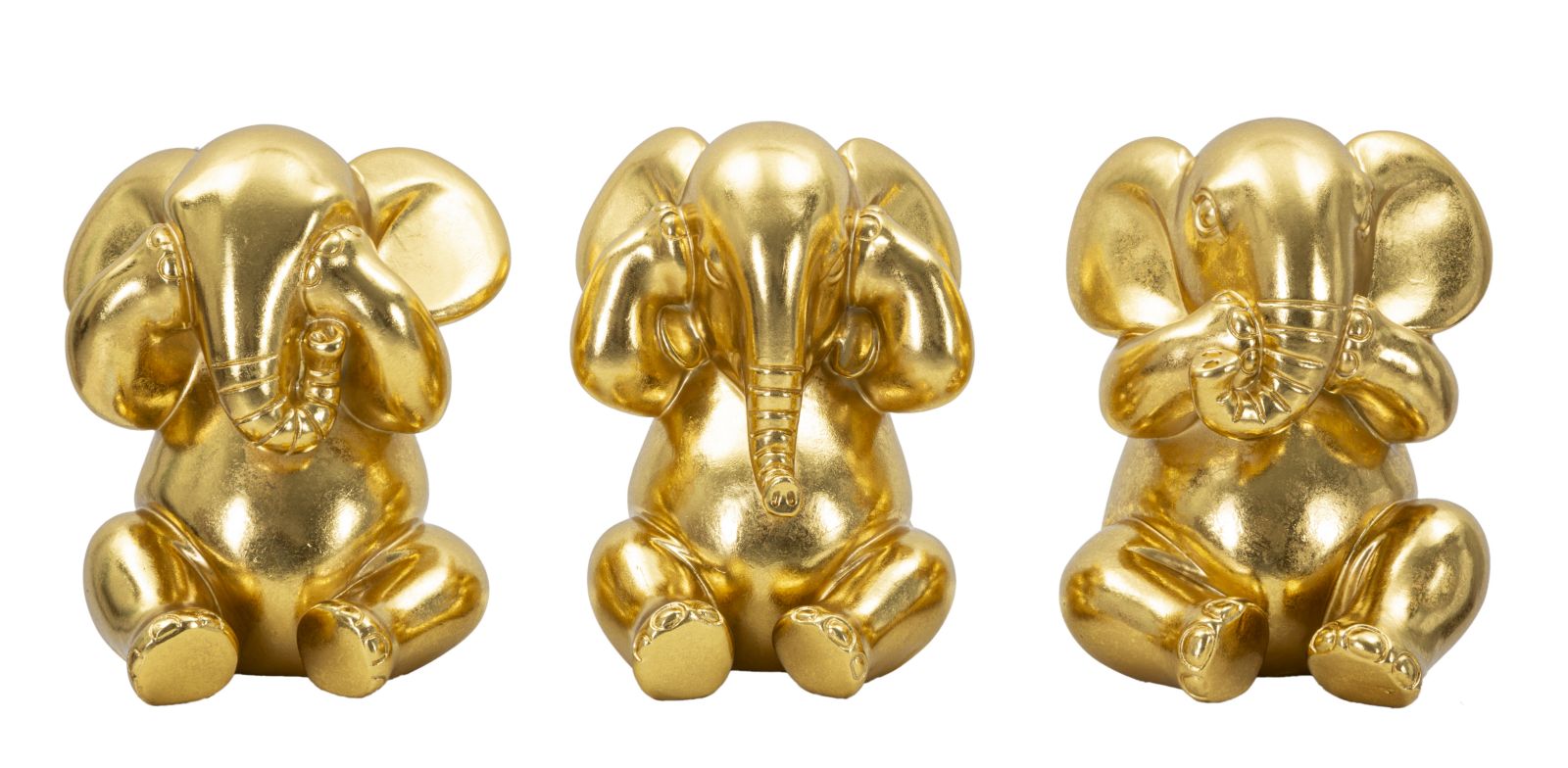 Elefante Non Vedo Non Sento Non Parlo Conjunto 3 Un. Cm ø 15,5x20,5