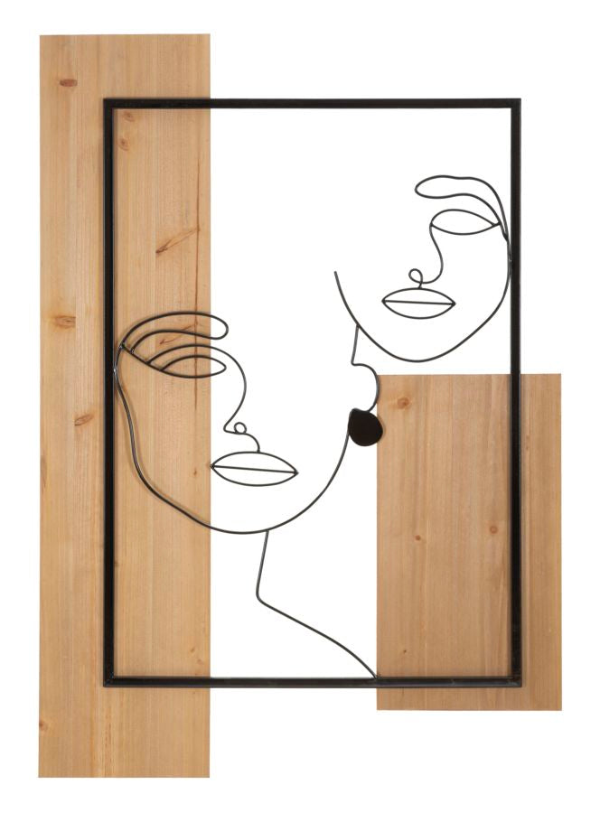 Painel de Parede Faces Ferro E Wood Cm 63x2x90