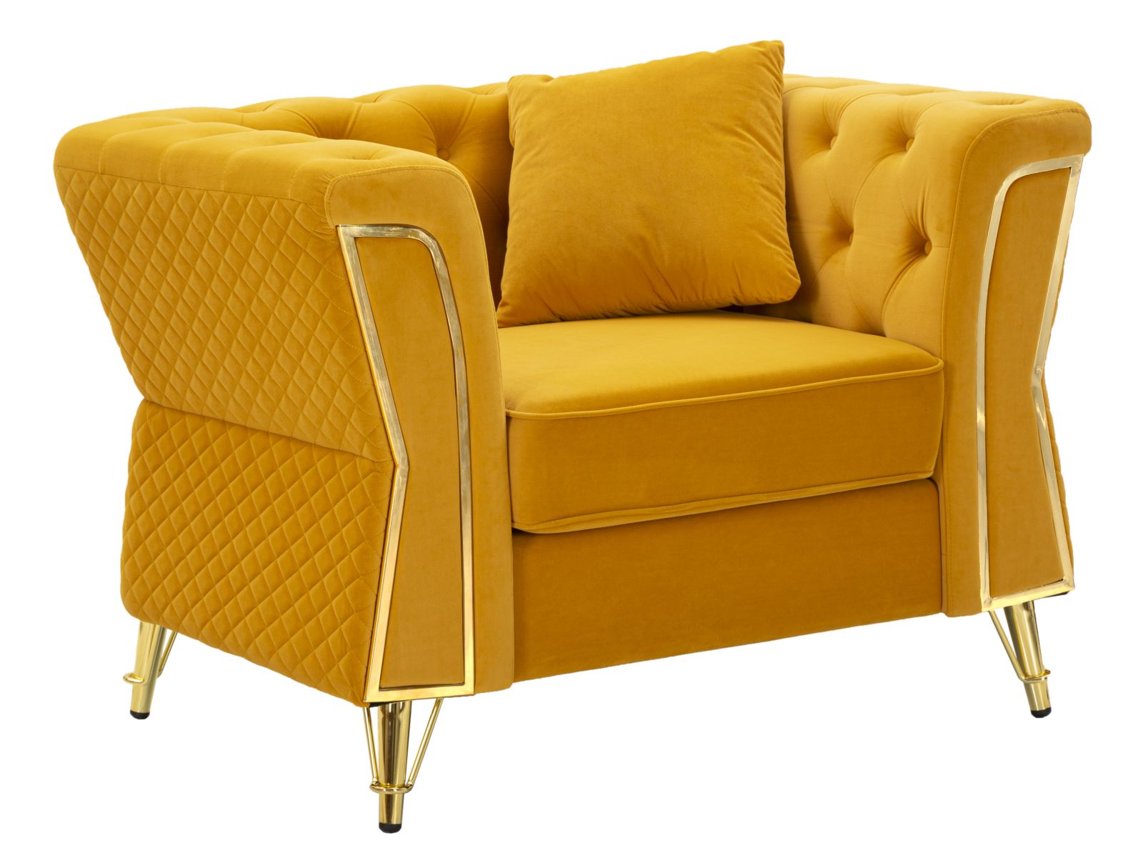 Poltrona Emy Senape com Almofada Cm 104x83x76