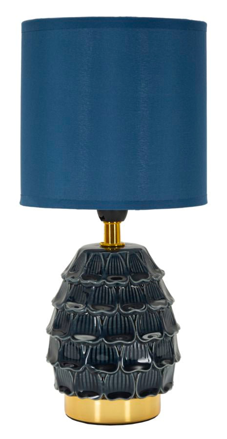 Candeeiro de Mesa de Cabeceira Pigny Azul Cm ø 15x30,5