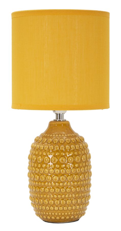 Candeeiro de Mesa de Cabeceira Pintas Ocra Cm ø 15x 30,5