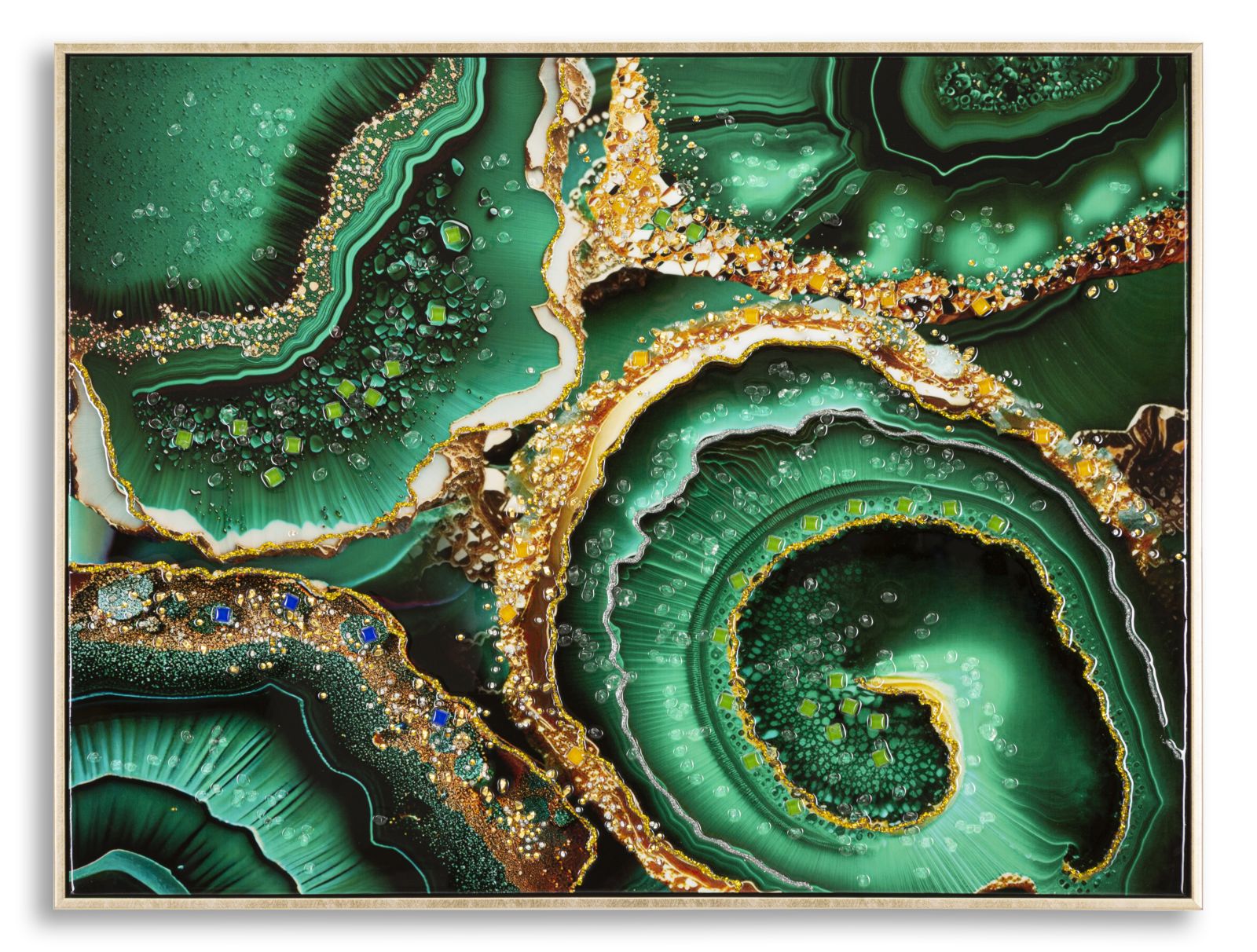 Pintura Sobre Tela Lacado Smeraldy -A- com Moldura Cm 82x4x62