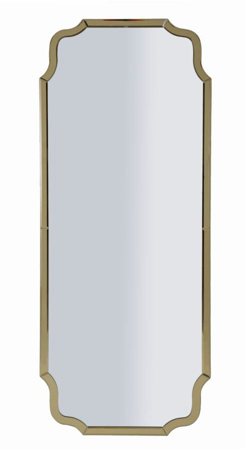 Espelho de Parede Istanbul Dourado Cm 60x2x150 (misura Espelho Cm 54x143,5)