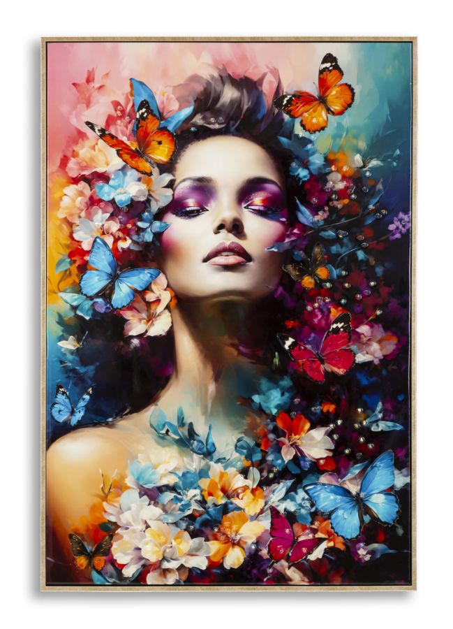 Pintura Sobre Tela Lacado Marty com Moldura -A- Cm 62x4x92