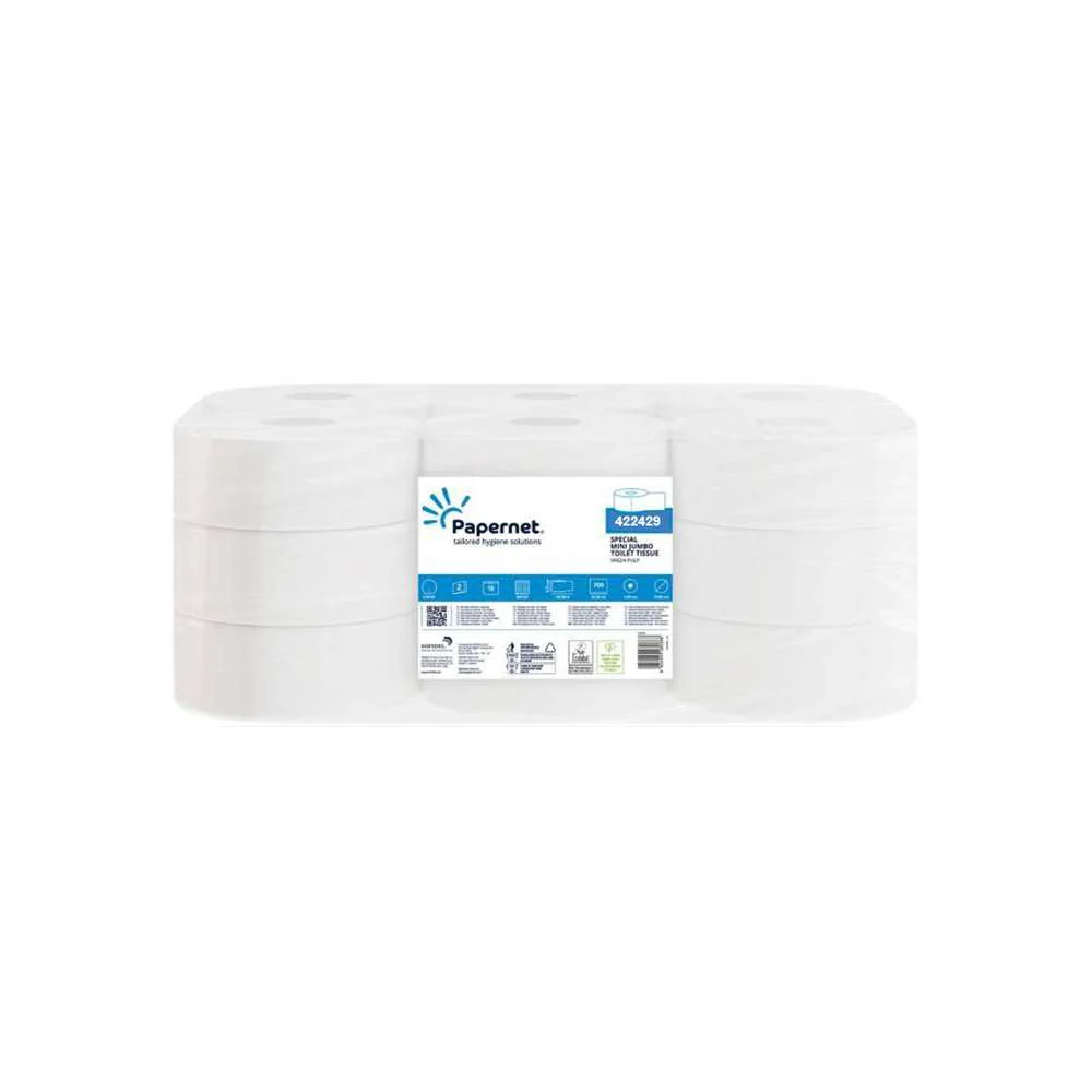 Papel Higiénico Jumbo 140mts 2Fls 15,5g Papernet 18un