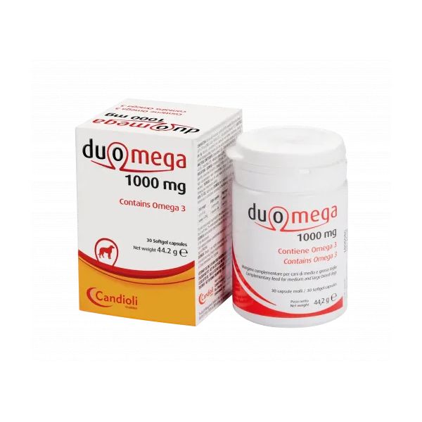 Candioli Pharma Duomega 1000mg Cães Raças Médias e Grandes 30 Cápsulas