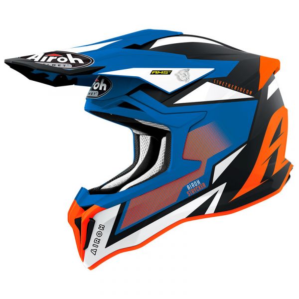 Airoh Capacete Strycker Axe Orange Blue Matt L