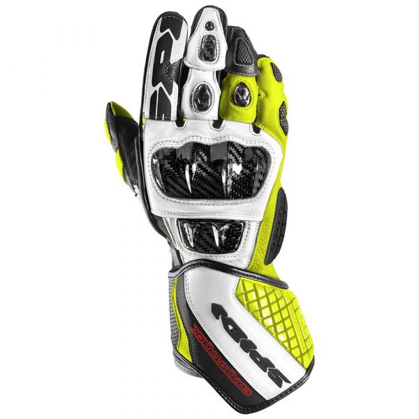 Spidi Luvas Carbo Track Evo Black / Yellow Fluo / White - A203-394-L