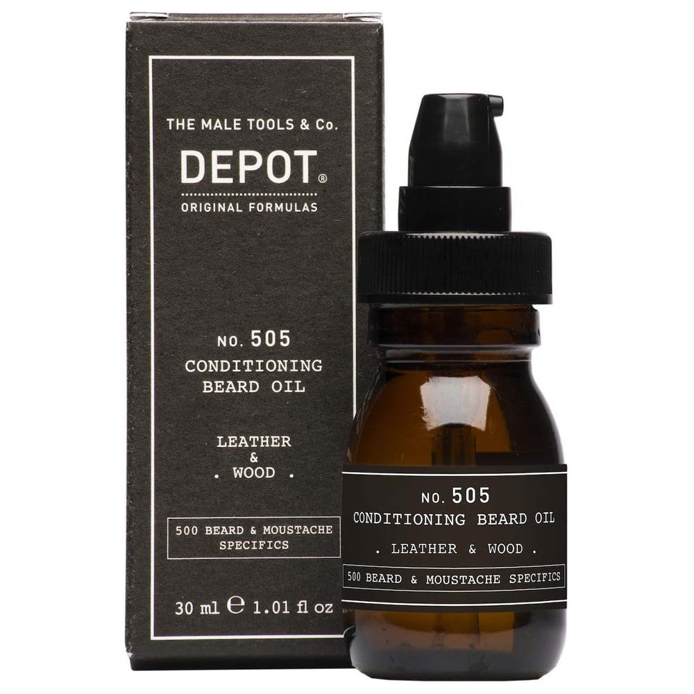 Depot Nº505 Conditioning Beard Oil Leather & Wood 30ml