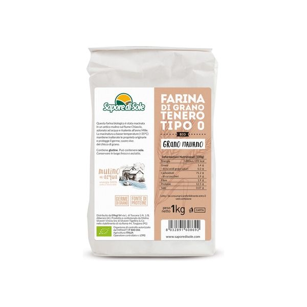 Sapore Di Sole Farinha de Trigo Mole Tipo 1 Kg de Pó