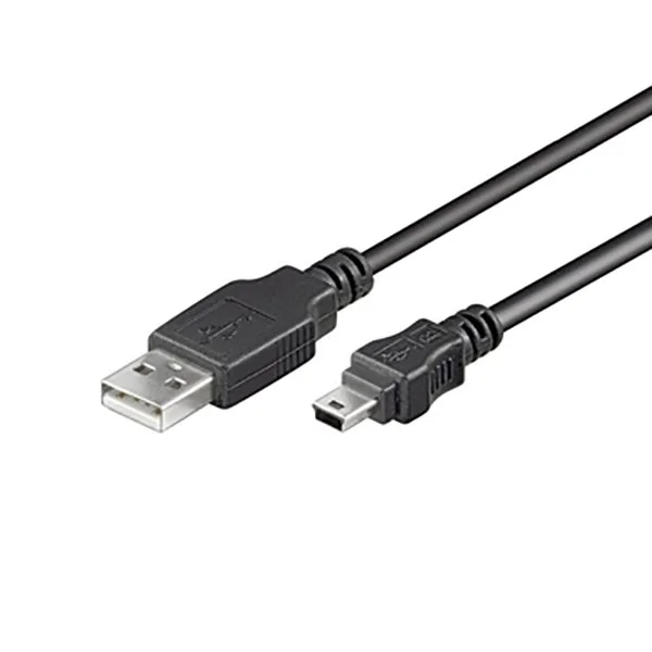 Cabo Ewent EC1027 USB 2.0 Type A Macho > Mini B Macho 1.8m Preto