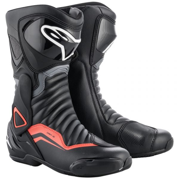 Alpinestars Botas SMX-6 V2 Black / Grey / Red Fluo 46