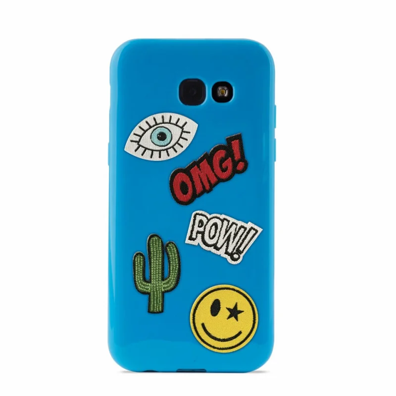 Puro Capa TPU Patch Mania Blue para Samsung A5 2017