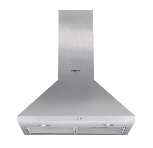 Exaustor de Parede Hotpoint HHPC 6.4F LM X | 60x40 cm | 603 m³/h | 66 dB | B | Aço inoxidável