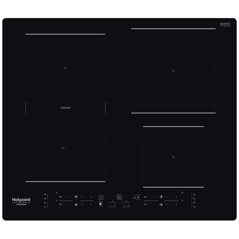 Placa de Indução Hotpoint HB 3160C NE | 59 cm, 4 zonas, 7200W