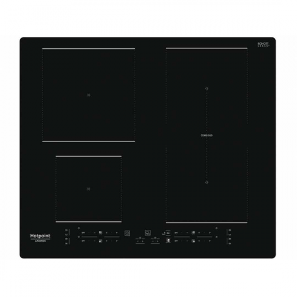 Placa de Indução Hotpoint HB 4860B NE | 4 Zonas, Preto, 59cm